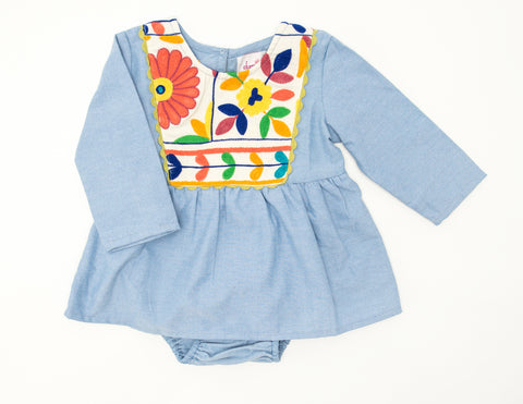 Joya Banjara Baby Dress Light chambray