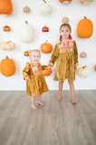 Joya Banjara Baby Dress - gold velvet