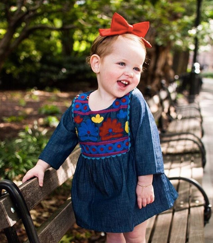 Joya Banjara Baby Dress Light chambray